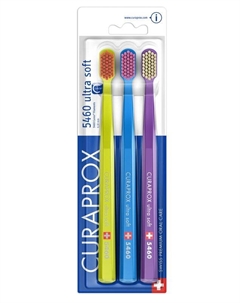 Набор зубных щеток ultrasoft d 0,10 мм (3 шт.) Curaprox