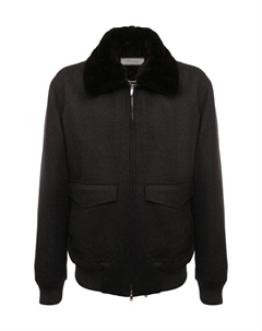 Утепленный бомбер с воротником из бобра Cortigiani