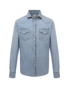 Джинсовая рубашка Brunello cucinelli