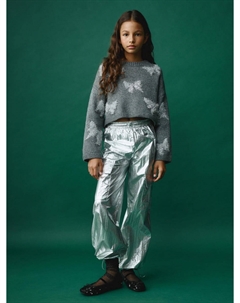 Серебряные брюки-парашюты для девочек Sela