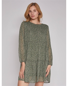 Шифоновое платье мини с длинным рукавом Zolla