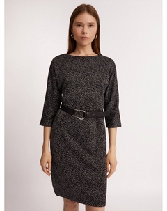 Платье с укороченными рукавами и леопардовым принтом с люрексом Zolla