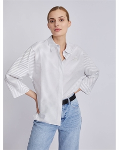 Офисная рубашка с декоративной брошью Zolla