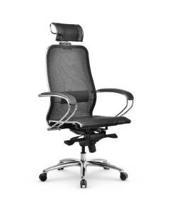 Кресло Samurai S-2.04 MPES, на колесиках, сетка, черный плюс Метта