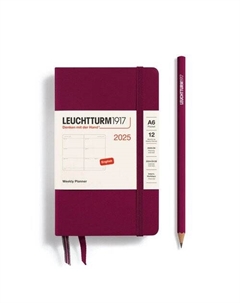 Еженедельник Leuchtturm1917, A6, 2025г, без расписания, твердая обложка, портвейн + блокнот