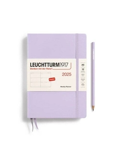 Еженедельник Leuchtturm1917, A5, 2025г, без расписания, твердая обложка, сиреневый + блокнот