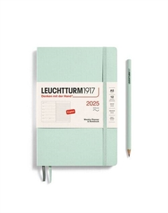 Еженедельник-блокнот Leuchtturm1917, A5, 2025г, без расписания, 72л, мягкая обложка, мятный