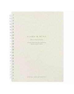 Тетрадь общая,, 156х207 мм, 80 л., точка, мягкий переплет, спираль. Коллекция Flora, молочный Be smart