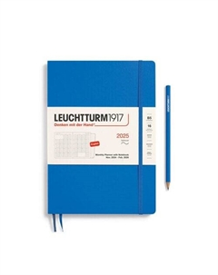 Планер-блокнот Leuchtturm1917, B5, на 16мес (11.25-02.27), 68л, твердая обложка, небесный + блокнот