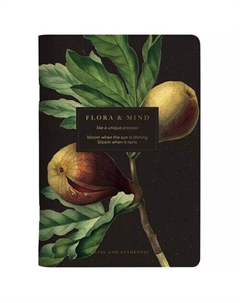 Тетрадь общая,, 150х210 мм, 40 л., клетка, мягкий переплет, скрепка. Коллекция Flora, инжир Be smart