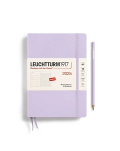 Еженедельник-блокнот Leuchtturm1917, A5, 2025г, без расписания, 72л, твердая обложка, сиреневый + блокнот