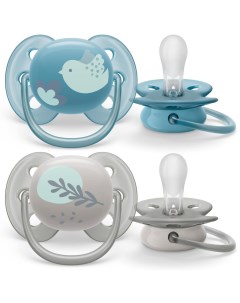 Соска-пустышка SCF091/15 ultra soft птичка/листочки Philips avent