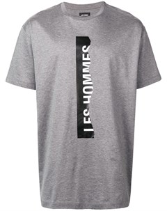 Les hommes футболка с логотипом и эффектом потертости xl серый Les hommes