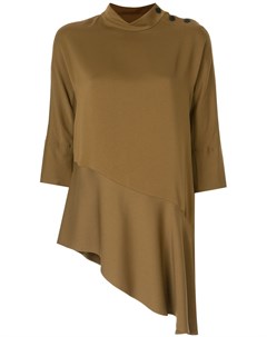 Des pres блузка с асимметричным подолом 36 коричневый Des prés