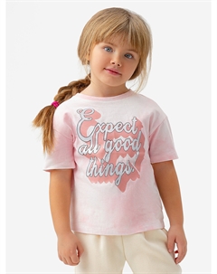 Футболка с блестящим принтом розовая, Розовый Button blue