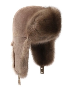 Шапка-ушанка из меха норки и соболя Victoria kusenkova