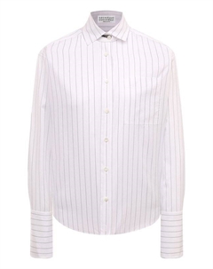 Рубашка из хлопка и шелка Brunello cucinelli