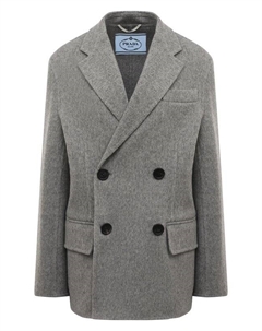 Шерстяное полупальто Prada