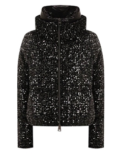 Пуховик с отделкой пайетками Herno