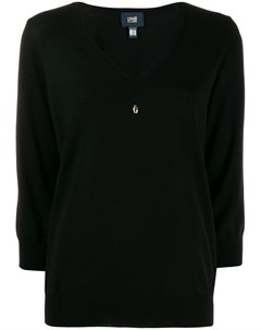 Cavalli class декорированный пуловер с v образным вырезом m черный Cavalli class