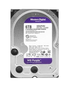 Жесткий диск Purple 64PURZ, 6ТБ, HDD, SATA III, 3.5" Wd
