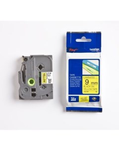 Картридж Brother TZE621, 9мм, черный шрифт, желтый фон, 8м ( TZE621