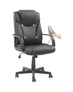 Кресло Relax Ms-001, на колесиках, экокожа, черный Brabix