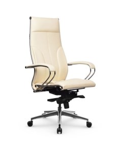 Кресло Samurai Lux-11 MPES, на колесиках, экокожа, молочный Метта