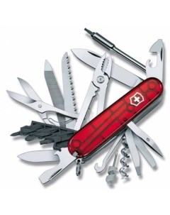 Складной нож CyberTool L, функций: 39, 91мм, красный полупрозрачный, коробка картонная Victorinox