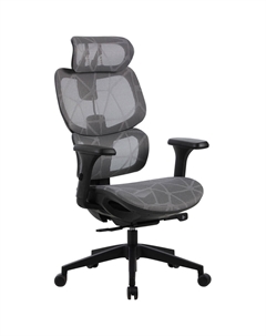 Кресло CS-MC555-GY черный/серый сетка с подголов. крестов. пластик пластик черный Cactus