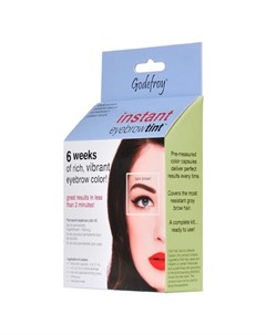 Eyebrow Tint Dark Brown Краска хна в капсулах для бровей набор 4 капсулы темно коричневый Godefroy