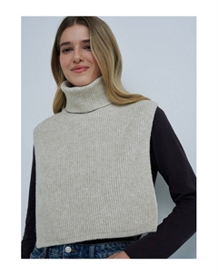 Вязаная манишка с добавлением шерсти, Бежевый Ostin