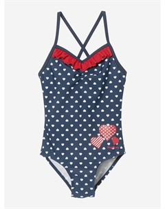Купальник для девочек "Сердечки", Синий Playshoes