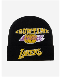 Шапка с отворотом MITCHELL NESS KTCFSH22022-LALBLCK Los Angeles Lakers NBA (черный), Черный Mitchell and ness
