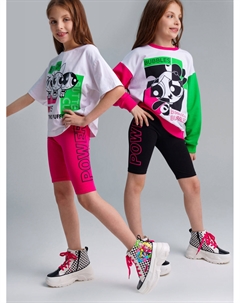 Брюки трикотажные для девочек (легинсы укороченные), 2 пары в комплекте Playtoday tween