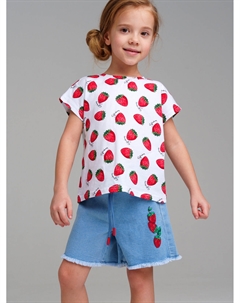 Шорты текстильные джинсовые для девочек Playtoday kids