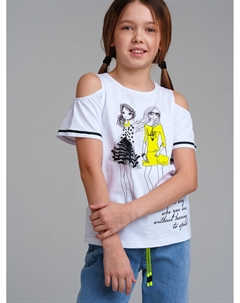 Фуфайка трикотажная для девочек (футболка) Playtoday tween