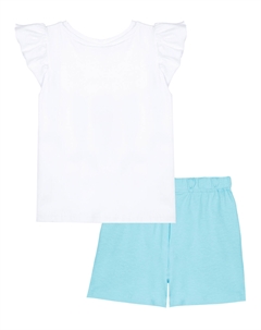 Комплект трикотажный для девочек: фуфайка (футболка), шорты Playtoday kids