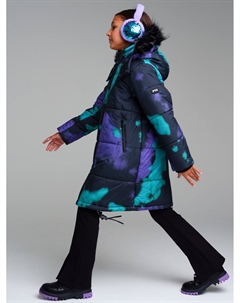 Пальто текстильное с полиуретановым покрытием для девочек Playtoday tween