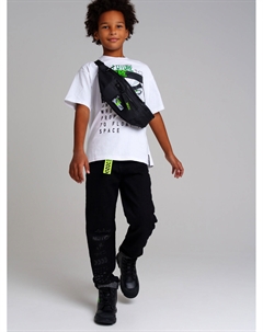 Брюки текстильные джинсовые утепленные для мальчиков Playtoday tween