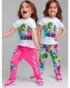 Брюки детские трикотажные для девочек, 2 пары в комплекте Playtoday newborn-baby