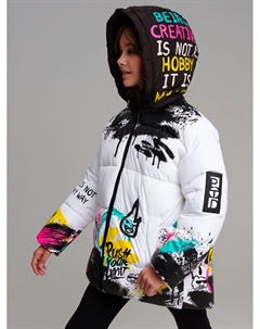 Куртка текстильная с полиуретановым покрытием для девочек Playtoday tween