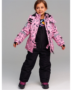 Комплект текстильный с полиуретановым покрытием для девочек: куртка, полукомбинезон Playtoday kids