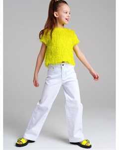 Брюки текстильные джинсовые для девочек Playtoday tween