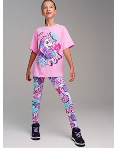 Комплект трикотажный для девочек: фуфайка (футболка), брюки (легинсы) Playtoday tween