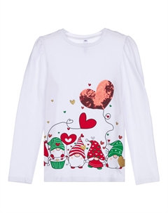 Фуфайка трикотажная для девочек (футболка с длинными рукавами) Playtoday tween