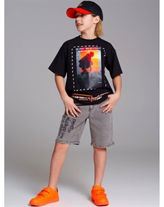 Шорты текстильные джинсовые для мальчиков Playtoday tween