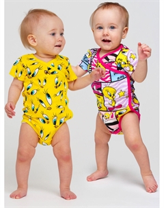 Боди детское трикотажное для девочек, 2 шт в комплекте Playtoday newborn-baby