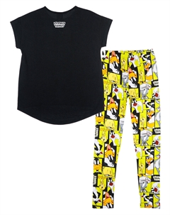 Комплект трикотажный для девочек: фуфайка (футболка), брюки (легинсы) Playtoday tween