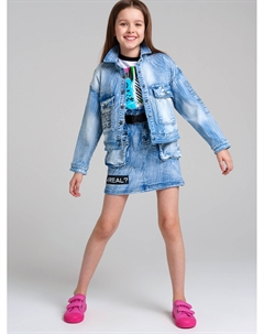 Куртка текстильная джинсовая для девочек Playtoday tween